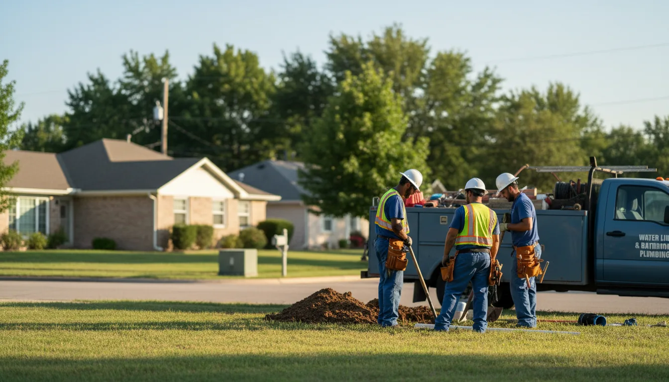 Residential water line and bathroom plumbing service in Newington, NH